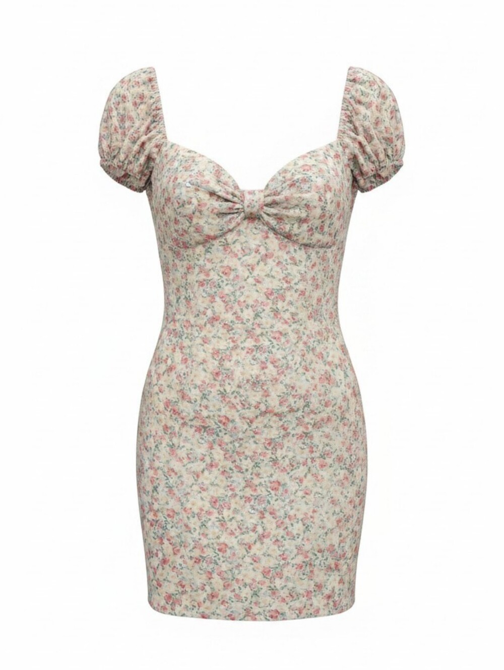 Astr Floral Mini Dress in Pink, Cream & Green
